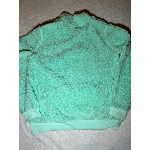 NO BOUNDARIES Womens Aqua Sherpa Fleece Quarter Zip Sweatshirt Mock Neck Size XL - Picture 2 of 8